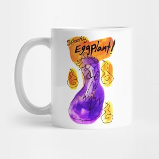 Spooky Eggplant Watercolor Mug